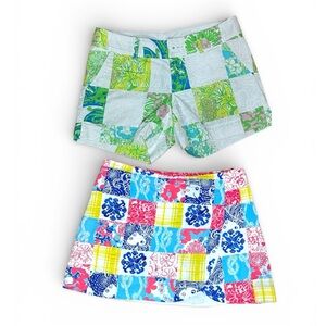 Lilly Pulitzer Patchwork Shorts and Skort Set - Size 4 GUC